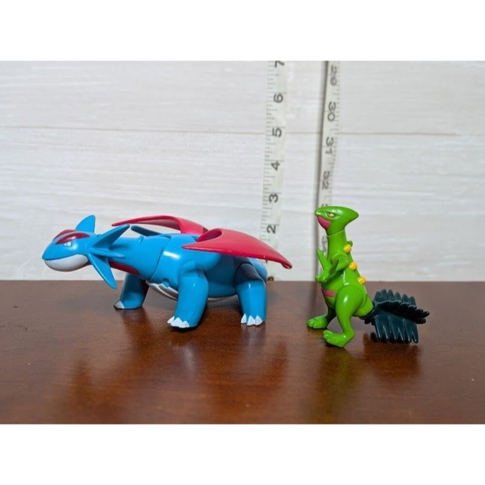 VINTAGE Pokémon Salamence & Sceptile Battle Action Figures Hasbro 2003 2005 RARE